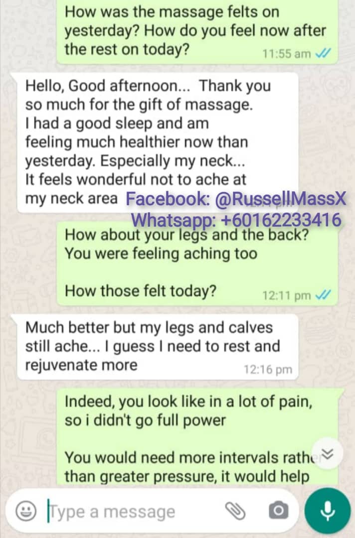 RussellMassX's tweet photo. Experience it yourself and Book a massage appointment today!

No more sore and tense muscle. A better goodnight sleep and muscle relief!

#outcall #massage  #oil #muscle #pain #sore #relief #relax #enjoy #rest https://t.co/m2y299FBSe