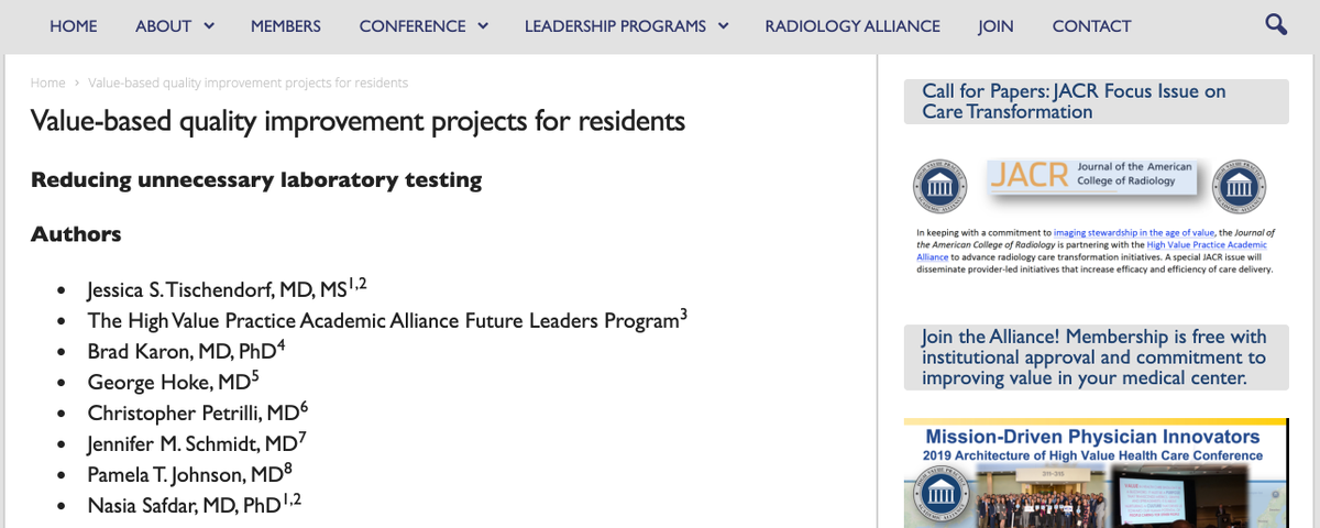 hvpaa's tweet photo. Hot off the press: review of 25 labs to refine with appropriate use criteria, to improve quality &amp; affordability of care. Collaboration led by @JessTischendorf &amp; @NasiaSafdar, whic included 25 trainees in @HVPAAFLP &amp; faculty from 7 AMCs, #choosingwisely https://t.co/N2GmX0junC https://t.co/3nb355hdyC