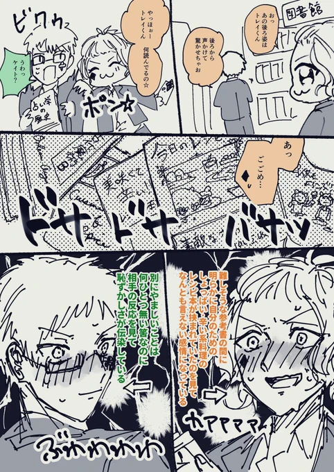 付き合う直前のカップルのような距離感のトレケイ漫画 一章直後くらいのつもり 