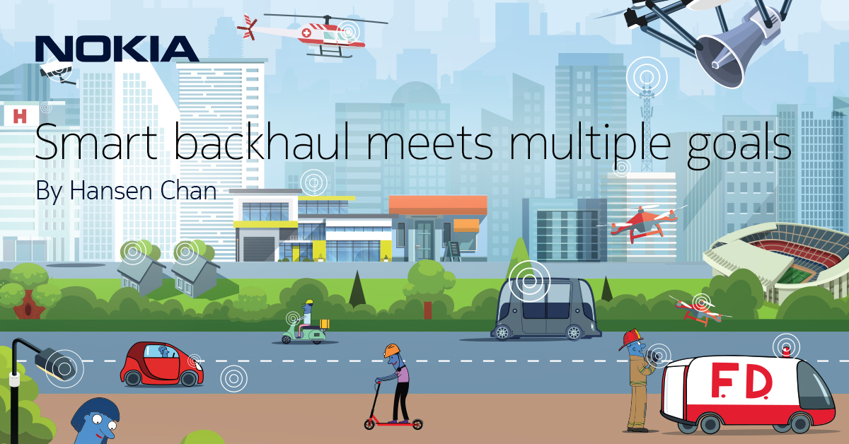 nokiaindustries's tweet photo. Along with 4.9/5G #privatewireless, an IP/MPLS backhaul network is an essential part of the smart city communications platform. Our @hchan888 explains why in his latest blog https://t.co/i3Jxefitte #5G #SmartCity #PublicSafety https://t.co/UVKnCUK4GK