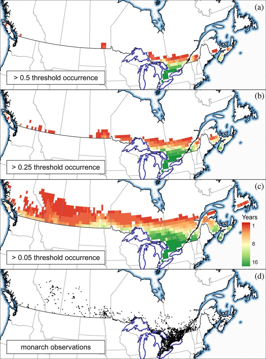 The #NACCB2020 workshop series starts today, including species distribution modeling with #RStats 

🦋 Your post-workshop + open access read BTYB estimating monarch butterfly distributions using citizen science buff.ly/2nTbKua

by <a href="/TylerFlockhart/">Tyler Flockhart</a> et al. 

#conservation