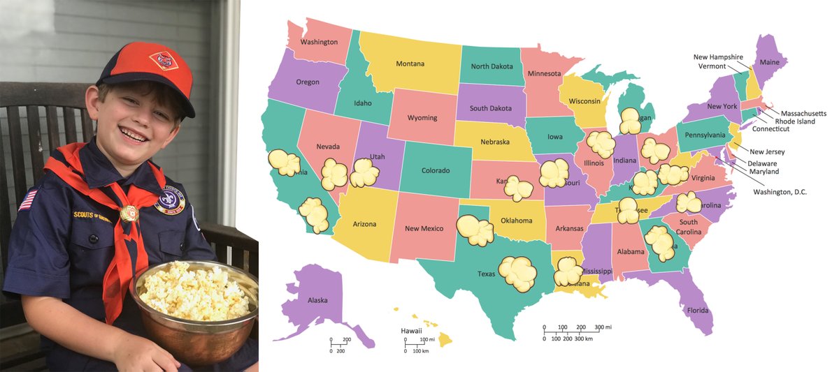 SarahJPortraits's tweet photo. https://t.co/ZFR0Ji3YjW
Help this Tiger Scout sell popcorn in all 50 states! https://t.co/umRSF2ADQN