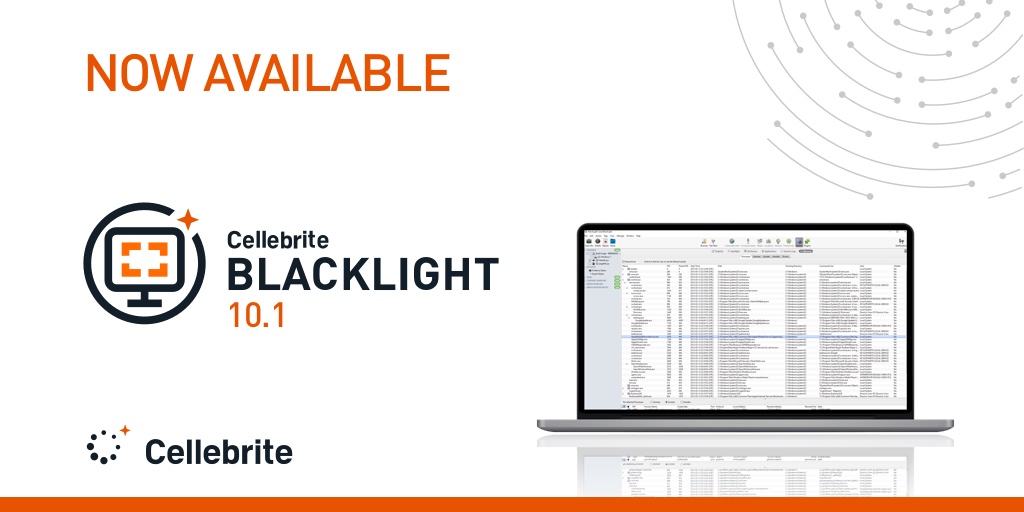 Cellebrite's tweet photo. Sharing #BlackLight case data has never been easier! Check out the powerful new enhancements in version 10.1. Click here to update now and read the full release notes: https://t.co/g5UylvZt6T #ComputerAccess https://t.co/dqkwmiKen7