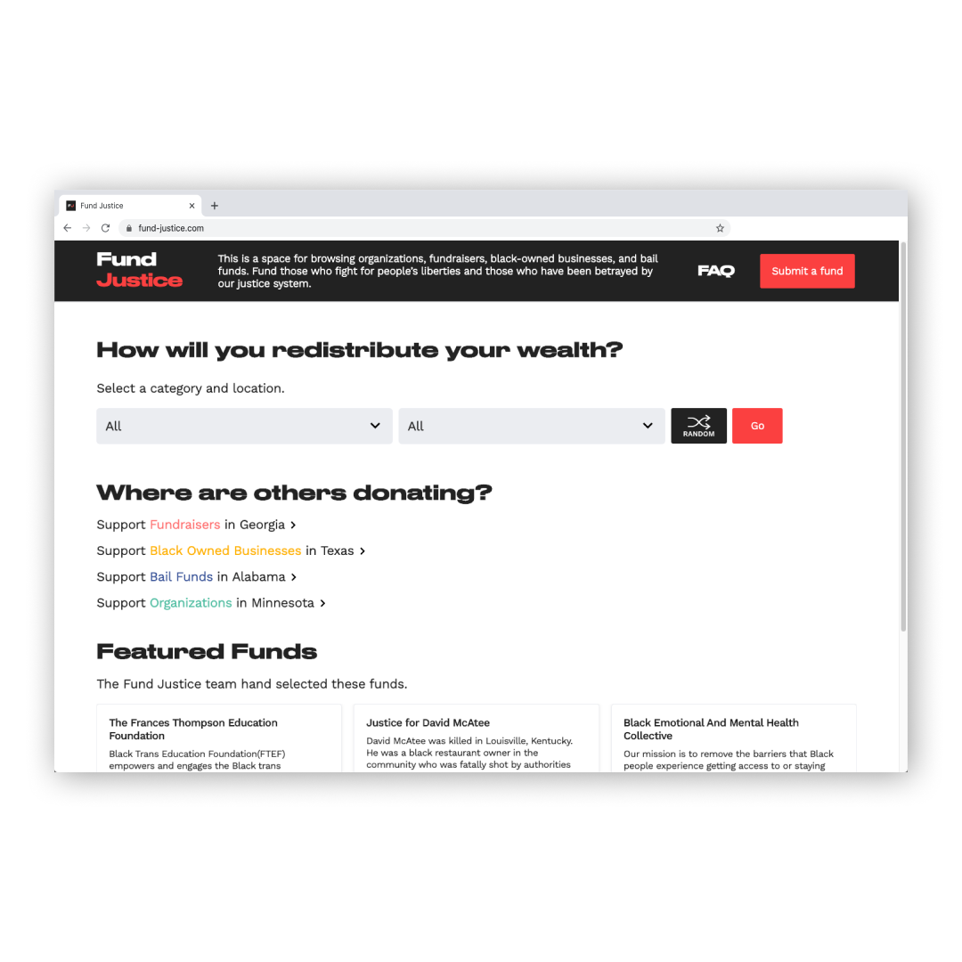 miseryconfusion's tweet photo. Super excited to share this website I've been working on with some friends.

How will you redistribute your wealth? #fundjustice

https://t.co/dHsGneOCbT https://t.co/dDoTfqWtrf