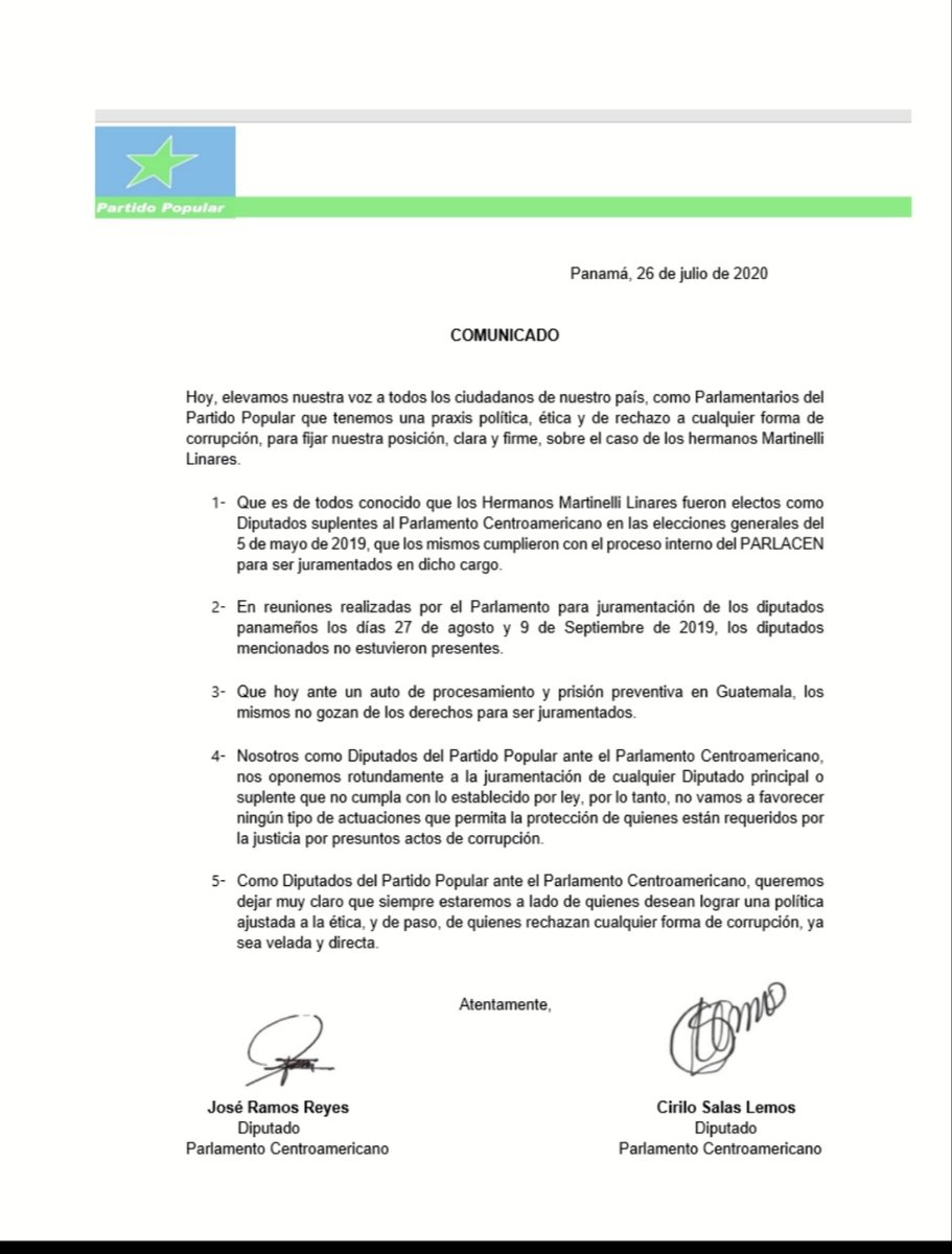 Comunicado del Partido Popular <a href="/tvnnoticias/">TVN Noticias</a> <a href="/prensacom/">La Prensa Panamá</a> <a href="/TReporta/">Telemetro Reporta</a> <a href="/nexnoticias/">Nex Noticias</a> <a href="/EstrellaOnline/">La Estrella de Panamá</a> <a href="/rpc_radio/">Rpc Radio</a> <a href="/elsiglodigital/">El Siglo de Panamá</a>