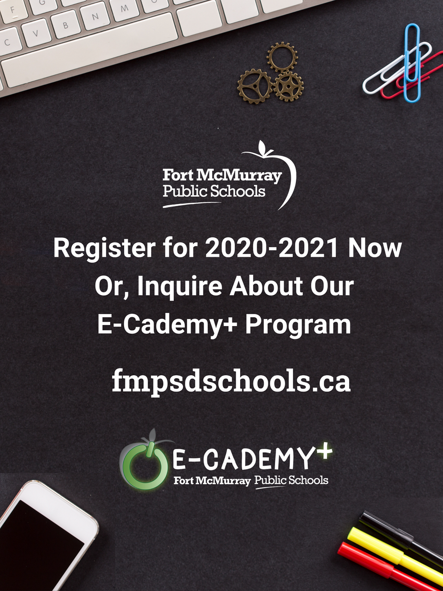 It's the last week of July - school starts August 31. Register now, or inquire about our E-Cademy+ program: fmpsdschools.ca/Registration.p…. #YMM <a href="/JTurner_RPsych/">Dr. Jennifer Turner, EdD</a> <a href="/FMPSDEdDept/">FMPSD Education Dept</a> <a href="/FMPSDEarlyLearn/">FMPSD Early Learning</a>