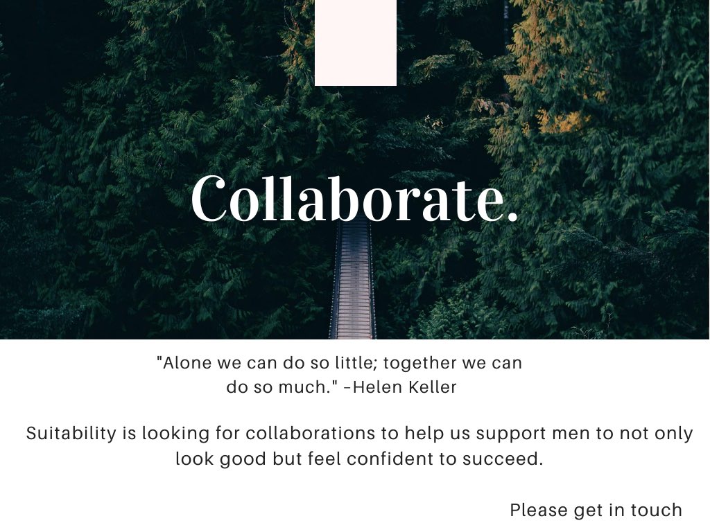 suit_ability's tweet photo. Alone we can do so little; but together we can do so much 🙏 Please support 🙏 #collaborations #SupportSmallBusinesses #donate #MondayMotivation #support #confidence #motivation #donationsneeded #unemployedmen #mondaythoughts #collab #monday https://t.co/GABJ5ezCsE