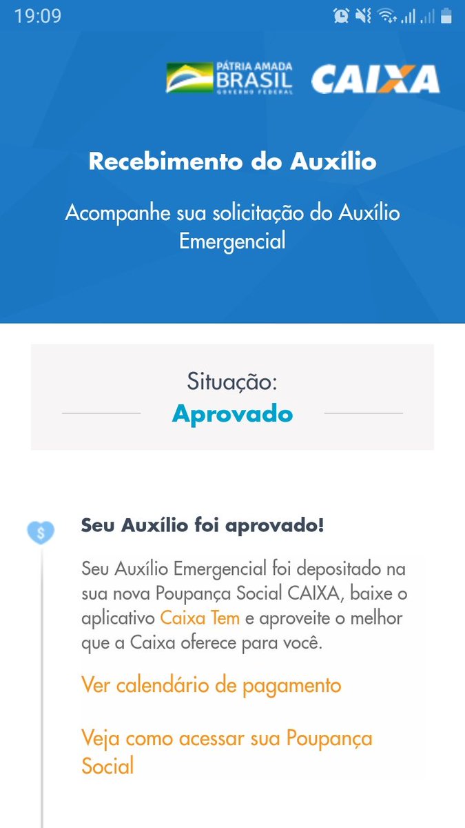 Darciria's tweet photo. Até que fim aprovada no aplicativo da caixa.
Pessoal olhem pq o meu tava como contestação negada.
#auxilioemergencial https://t.co/n7kRPjadP5