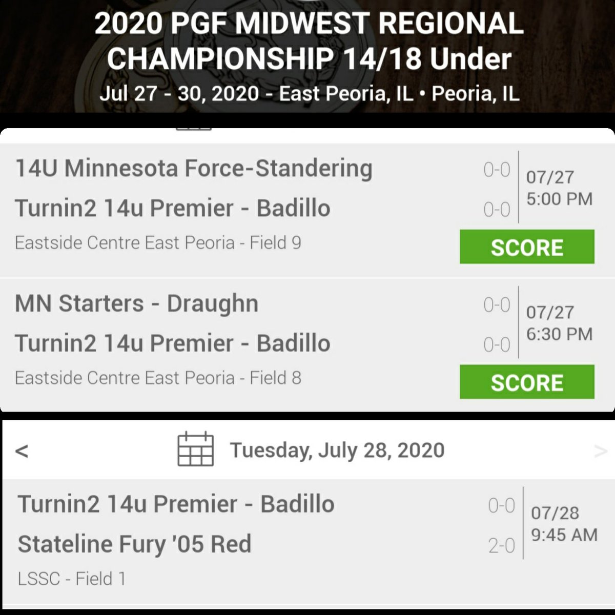 Last tournament of the season...