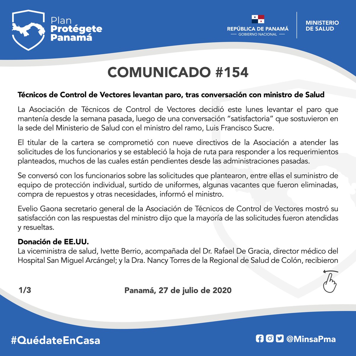 Ministerio de Salud de Panamá tweet media