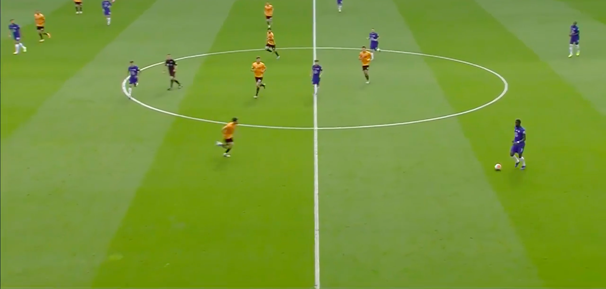 Chelsea have struggled playing out of the back in the 3-4-3 in recent games. Liverpool caused them problems and Wolves did too. Wolves blocked central areas and forced Chelsea to move the ball out wide. From there they struggled to progress the ball.