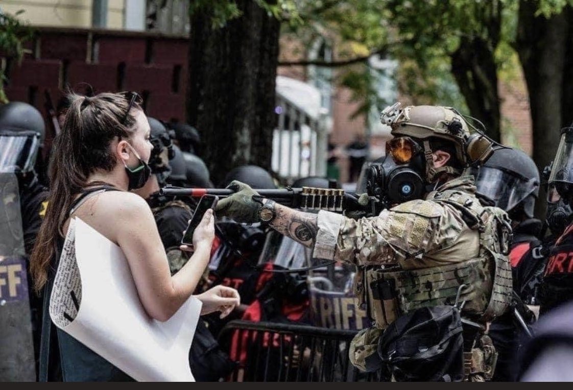 E_H_Carpenter's tweet photo. Alexa, show me someone dressed as a military member violating EVERY SINGLE ONE of the Rules for Safe Weapons Handling.

Treat every weapon as if it were loaded. Never point your weapon at anything you do not intend to shoot. Keep your weapon on safe until you intend to fire. Keep https://t.co/KlM9d86D2i