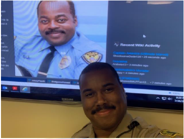 fontanastation's tweet photo. Deputy Cunningham ended his shift sharing a selfie with his twin Carl Winslow. #norelations #endofshiftfun #taketimetosmile https://t.co/P0NO9ltGN7