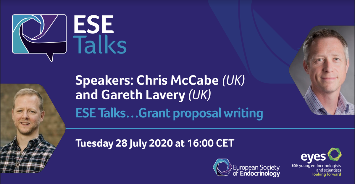 EYEScientists's tweet photo. Don't forget to register for the final #ESETalks - grant proposal writing on Tues 28 July 16:00CET
Register: https://t.co/hifMJIZTRZ https://t.co/ZybzSMHSx6