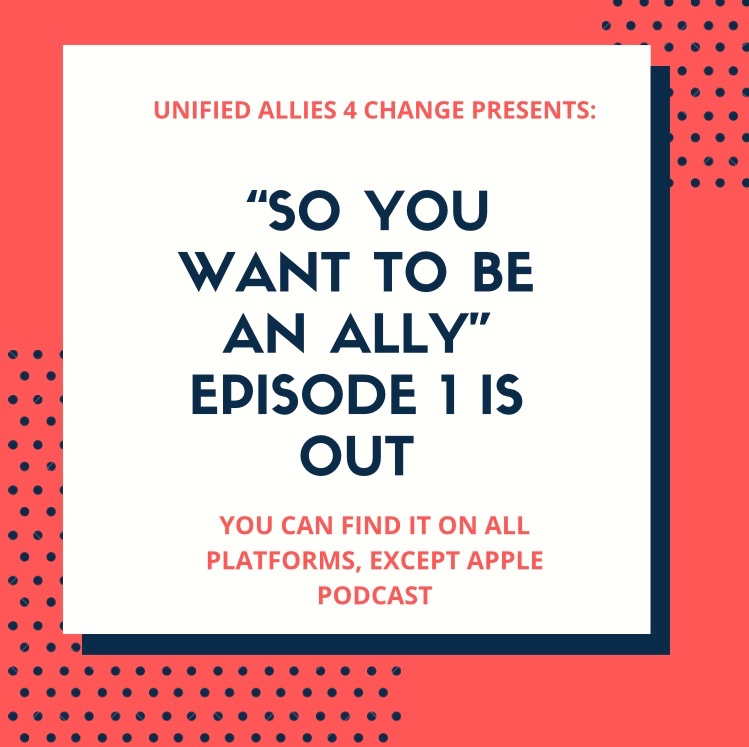 UnifiedAllies's tweet photo. UNIFIED ALLIES 4 CHANGE’S NEW PODCAST “SO YOU WANT TO BE AN ALLY?” IS OUT

FIND IT ON SPOTIFY AND MORE!!  

#podcast #blm #blacklivesmatter #westandtogether #journey #learn #spotify #soundcloud #newrelease #unifiedallies4change #provo #orem #provoproud https://t.co/ieXWPhzrb9