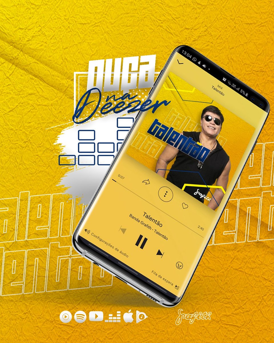 grafithoficial's tweet photo. Tem hit novo do Grafithão na Deezer. Acesse: https://t.co/8xyTipu30o #talentão #grafith #bandagrafith 🎧🔊 https://t.co/iOor0XtYLl