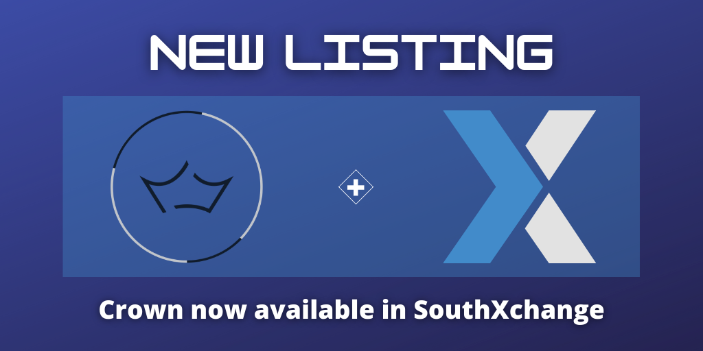 southxchange's tweet photo. ✅You can now trade #Crown in SouthXchange! $CRW #CRW @CrownPlatform https://t.co/rYzLGwSqzz https://t.co/Ddg3ap9wGE