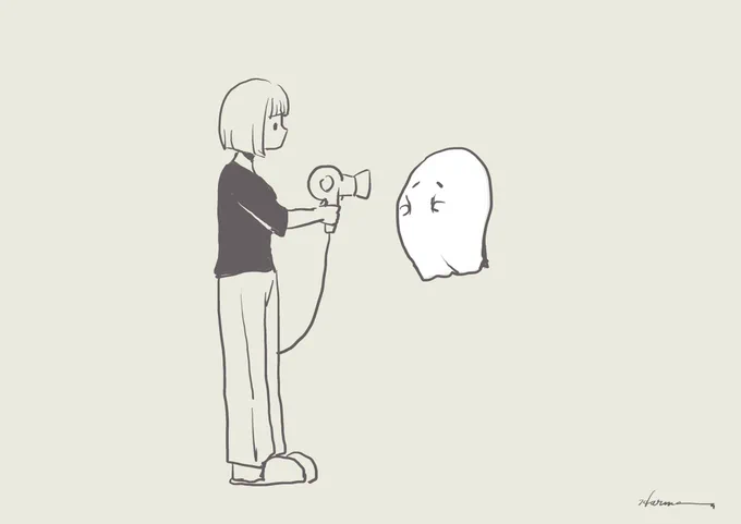 ふっくらしたおばけ  Ghost is fluffy. 