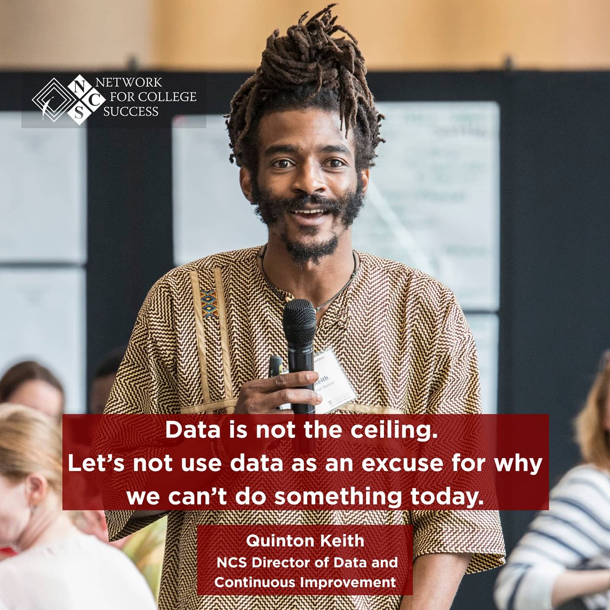 NCSChicago's tweet photo. During last week's virtual National Freshman Success Institute, Quiton Keith, NCS Director of Data and Continuous Improvement, gave us a powerful reminder on the use of student data.

How will you use data for improvement?

#LetsGoEducators #OnTrack2Grad https://t.co/6xmU9eI3cr
