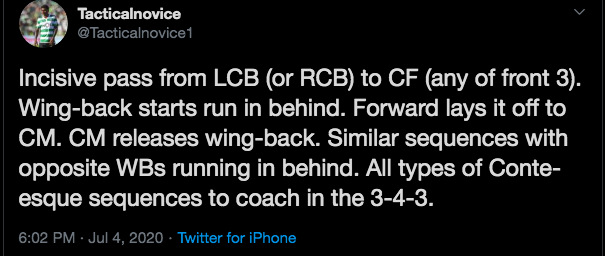 Lampard should watch 16/17 games back and steal a few of Conte's sequences. Would help them play out of the back and a few players will be familiar with it- Giroud, Willian, Azpi and Rudiger.