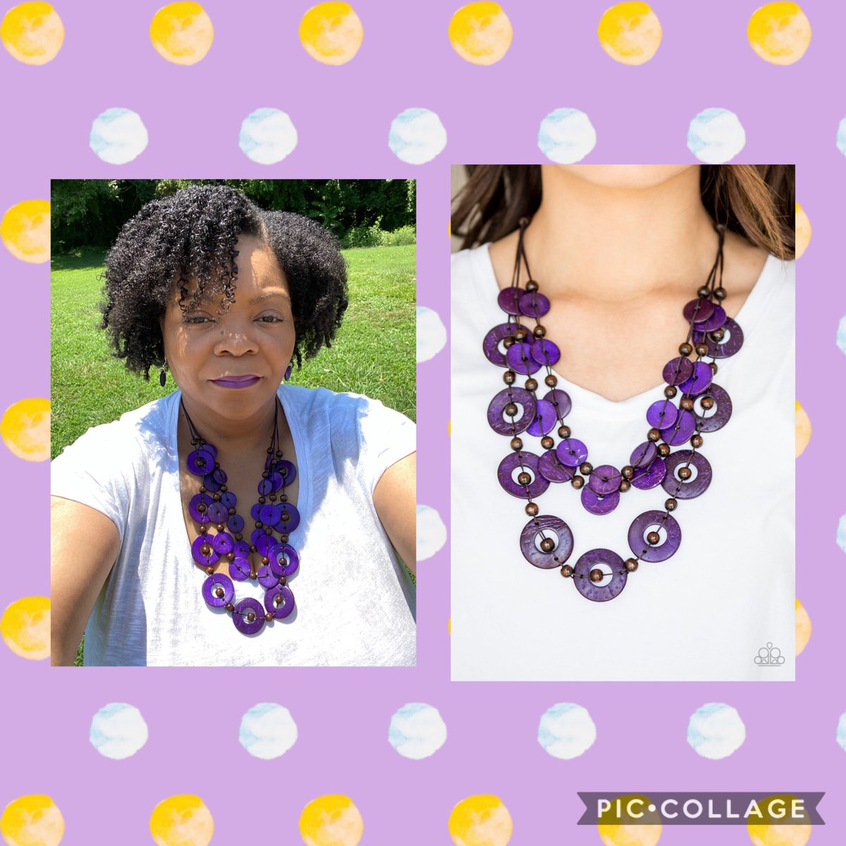 Catalina Coastin’ Purple wooden necklace set is available now #divineblingrva #paparazziaccessories #woodenjewelry #leadfree #nickelfreejewelry #fivedollarjewelry