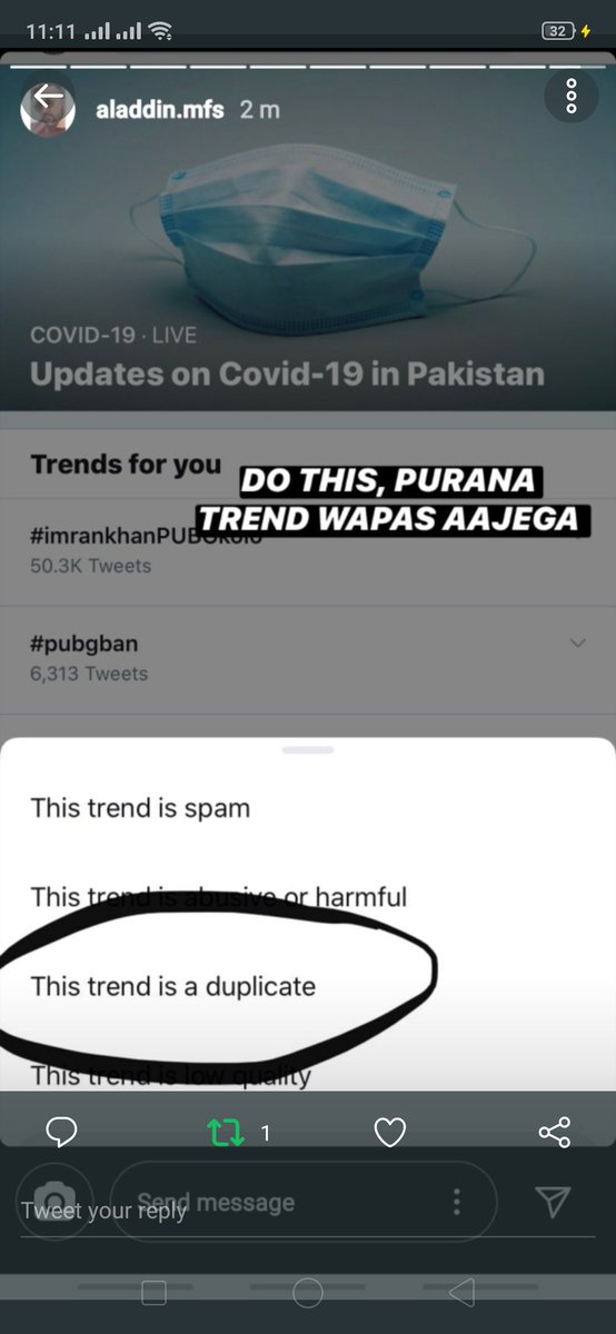 MuhammadZaidJa4's tweet photo. If you are receiving this low hashtag (imranKhanPUBGKolo) on pakistan trending
Let's do this
#imranKhanPUBGKolo
You will get the real 1 million hashtag
#ImranKhanPUBGKholo
Zor Zor sy bol k sb ko scheme bta do.
Don't stop trending hashtag. Use original one. https://t.co/TMETEYvlQv