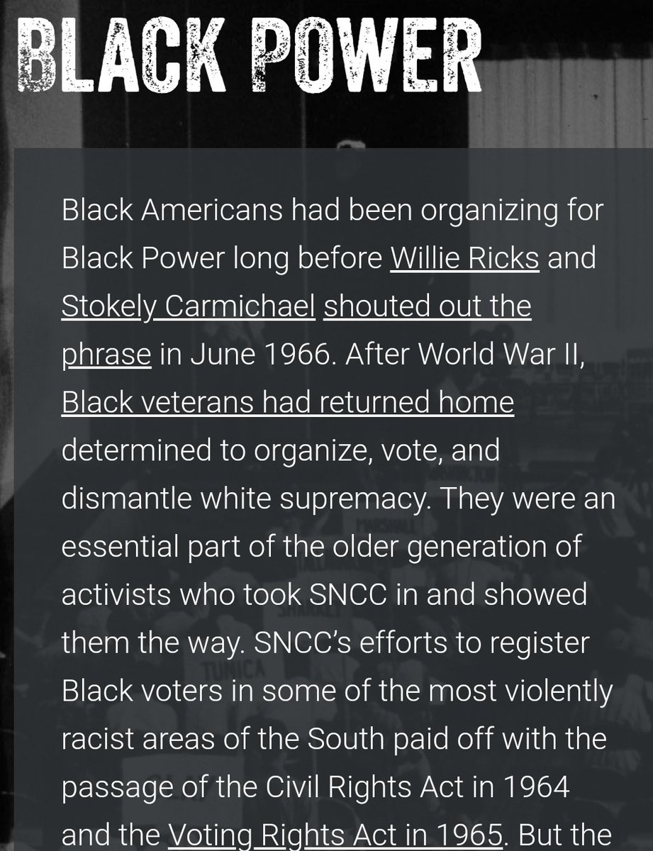 Which if you'll recall is a HBCU that was founded for ADOS. Kwame gained national prominence during his time with SNCC, a organization that was formed and established by Black Americans. In fact, Kwame's infamous Black Power speech reflected feelings that many in SNCC already had