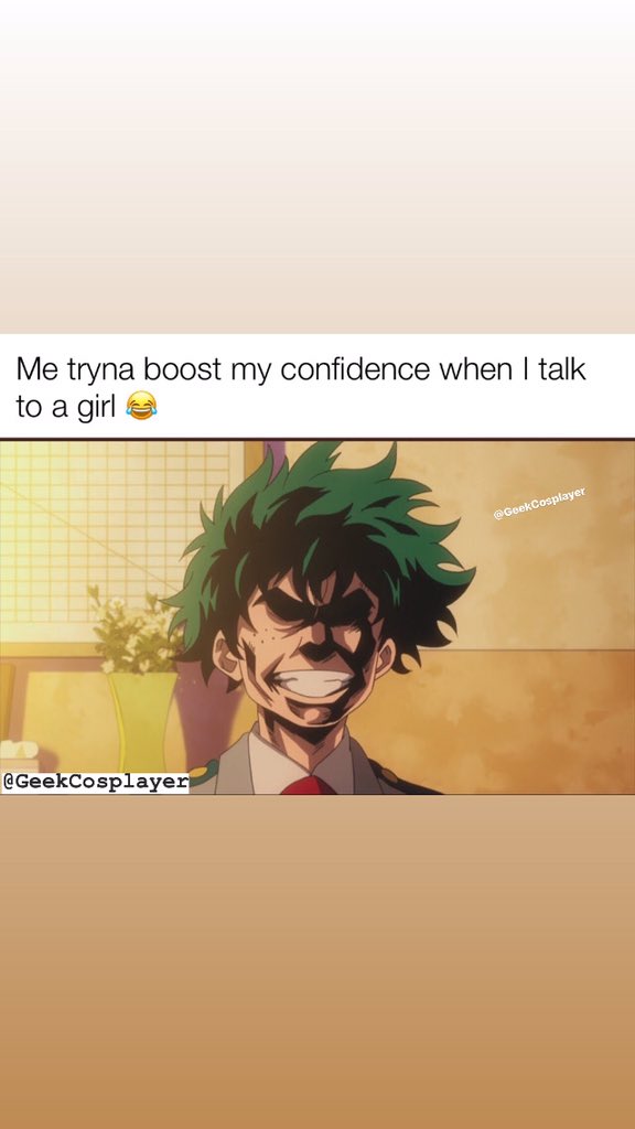 Geek_Cosplayer's tweet photo. Anime Memes 🧐 #Anime #AnimeMemes #Deku #DekuMemes #AnimeMeme https://t.co/MwOzyB0pI0