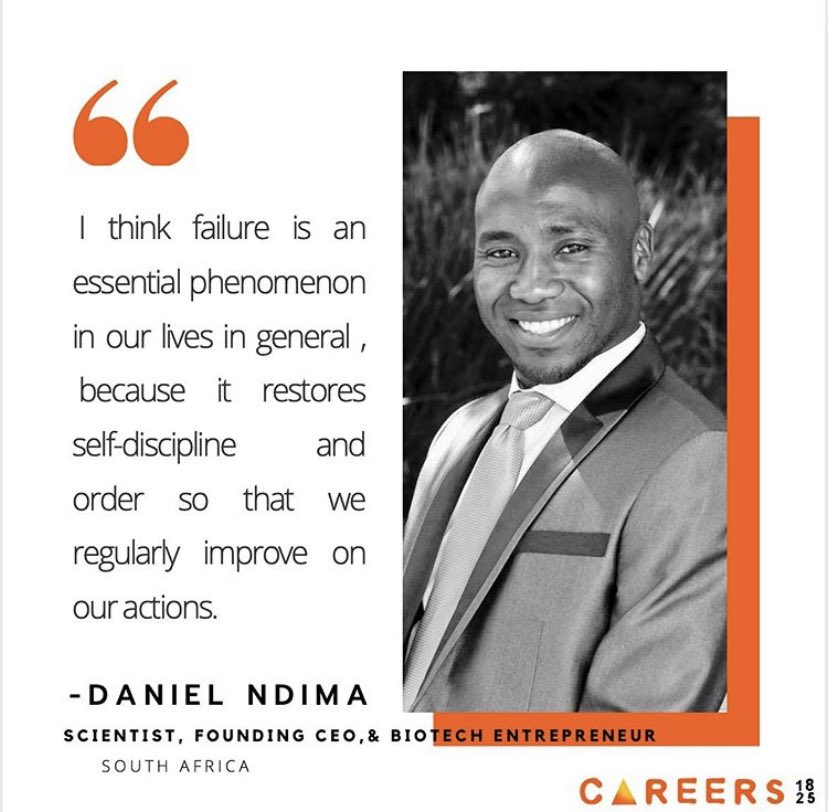 Careers_1825's tweet photo. MEET DANIEL  (@daniel_ndima) 

Our Careers 1825 Role model; a South African Scientist and the Founding CEO of CapeBio Technologies (@CapeBioSA ), an applied genomics and biotech company.  
.
To find out more about Daniel or get in touch with him visit our website (link in bio) https://t.co/UdMuFFm3as