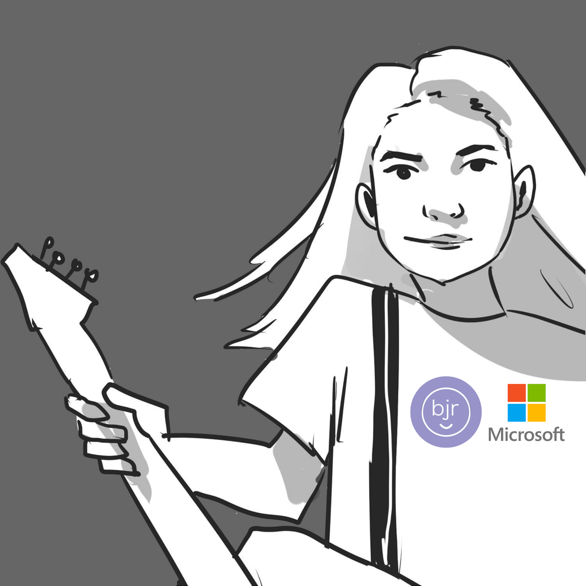 DesignWithUsOrg's tweet photo. We'll give you a peek at the concept... @jordanjustright has always wanted to play this instrument... but it's tricky without an elbow on her left arm. #MicrosoftHackathon #BornJustRight #MicrosoftTeamElev8 https://t.co/ntbNUMlyrn