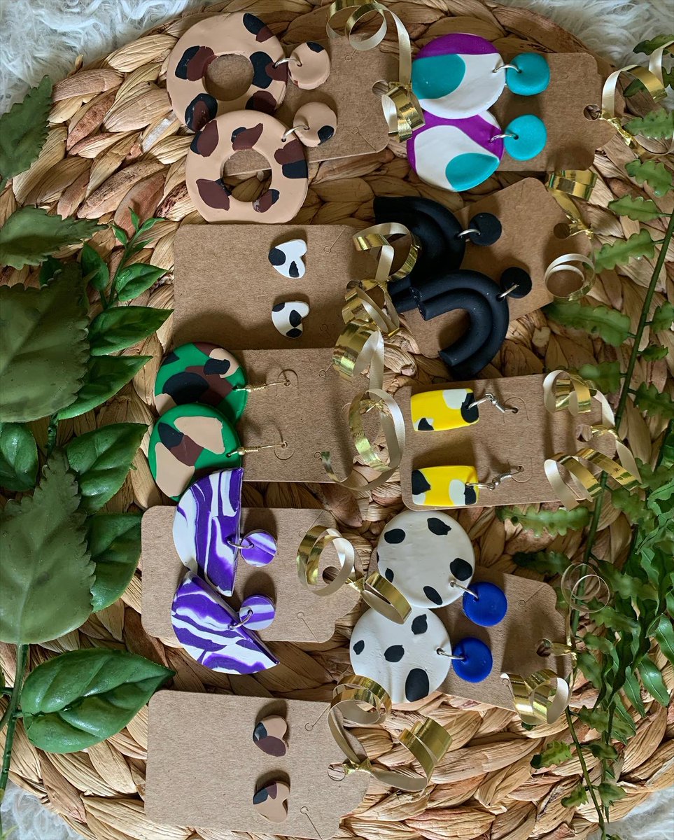 LittleLi_'s tweet photo. You guys pls retweet! You never know who this will come by. I have started my own little business! And I’m so excited to create and share with you guys. Customized clay statement earrings! Follow my Instagram at @statementsbyli ❤️ share share share! ❤️🥰✨ https://t.co/XnqYq2QSD3
