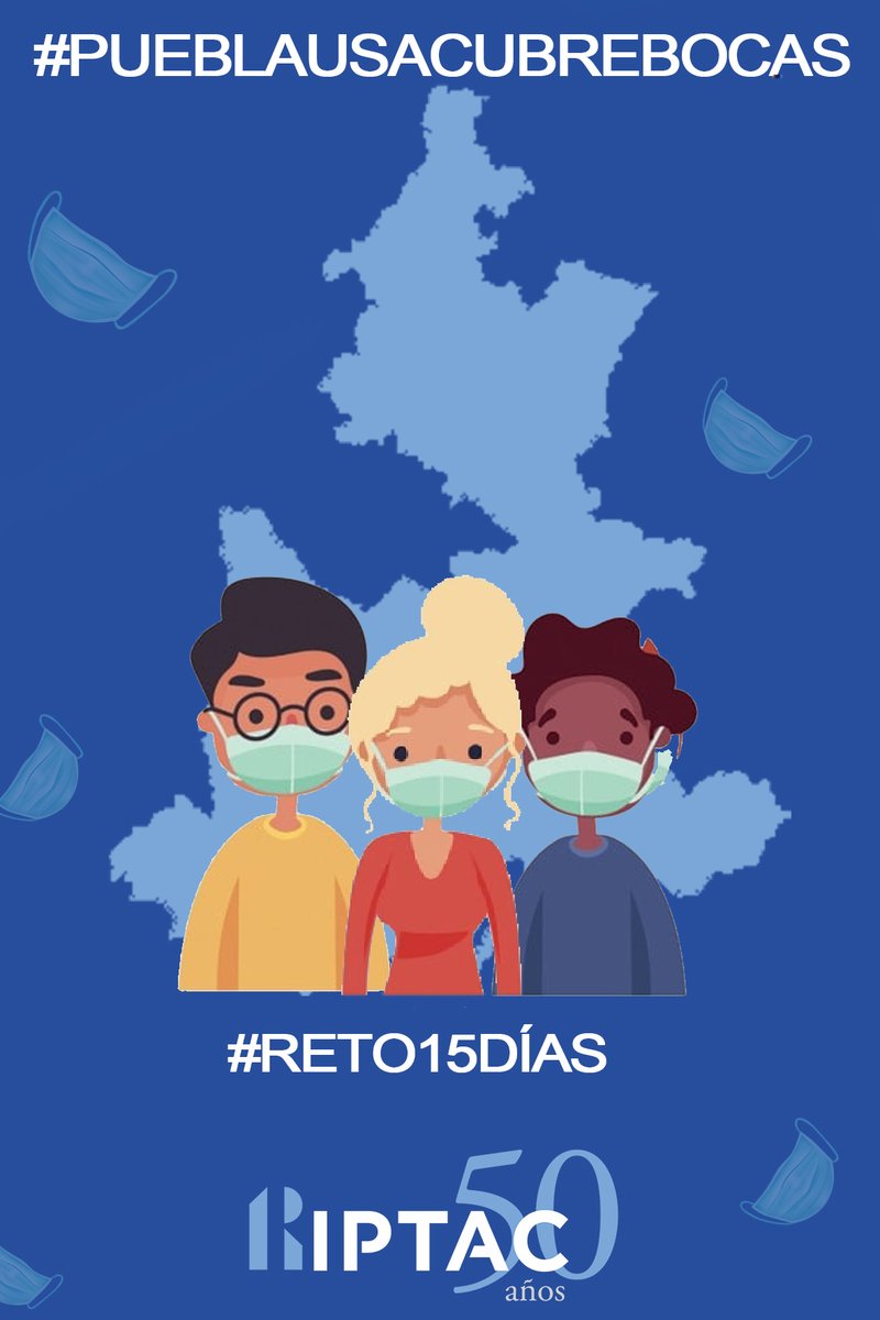 RIPTAConline's tweet photo. RIPTAC se une al reto #PueblaUsaCubrebocas durante #15Días para poder ayudar al semaforo y bajar el número de contagios Covid en #Puebla #RIPTAC #SemaforoNaranja #RetoAceptado #Cubrebocas https://t.co/WMSVSamvdz