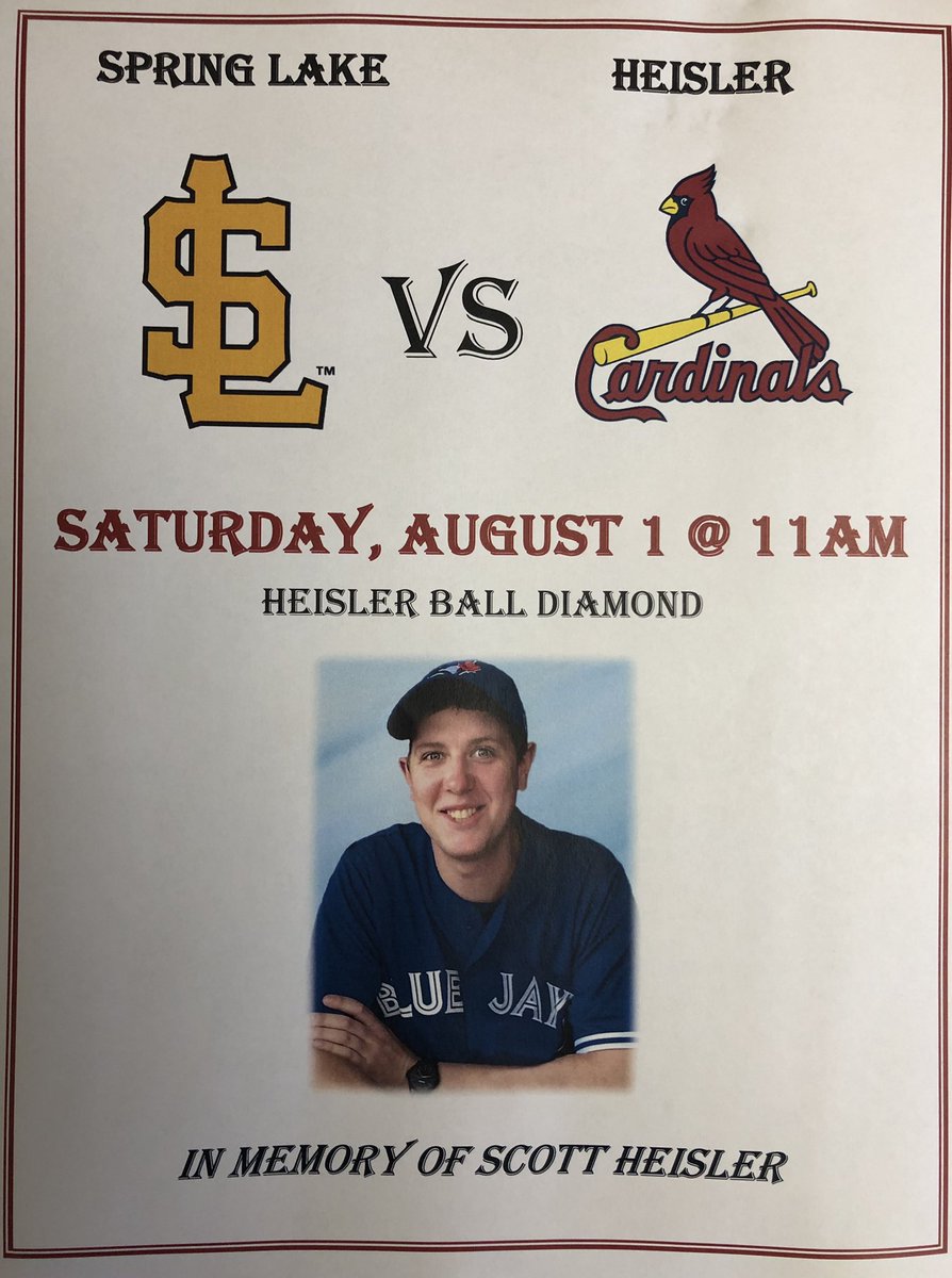 We’re back baby!!! Well for one game. <a href="/Jder07/">JDer</a> and the <a href="/SpringlakeBb/">Spring Lake Baseball</a> are in for one last whoopin for old time’s sake. Come join us this weekend as we all play for Scottie - brother, friend, and teammate who left us far too soon. 🙏❤️