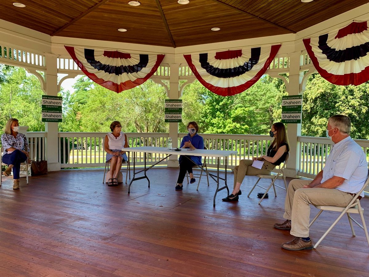 Senator Jeanne Shaheen meets with Granite Staters to discuss protections for people with pre-existing conditions.