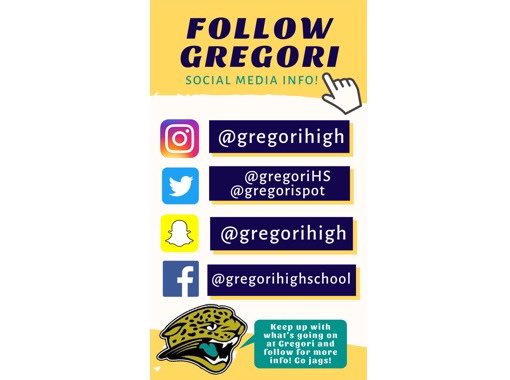 GregoriSpot's tweet photo. Make sure to follow all of our social medias to get notifications on school updates as the school year starts‼️ https://t.co/i9PtxQmuuk