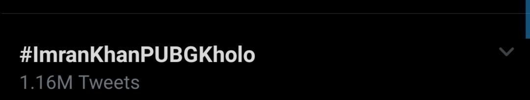 wikipakia's tweet photo. Everyone please report this trend #imrankhanPUBGkolo as A "DUPLICATE" and you will get the this trend back which has now reached 1.16 million. Let's goo youth ♥️ . Retweet so that it can reach maximum people. #PUBG
#ImranKhanPUBGKholo https://t.co/KTUb1W5KQW