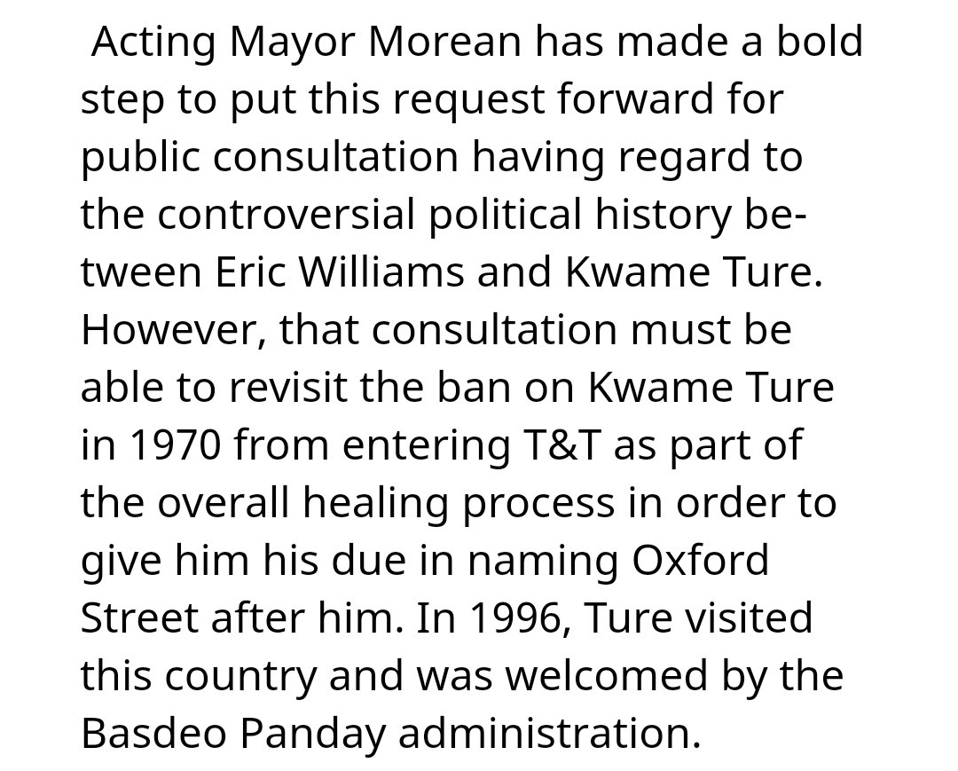 And just like the great Marcus Garvey, he was also banned from Trinidad due to his Pan-African ideology in 1970. The same origin country yall use to throw in our faces didn't even let him return until 1996, two years before he DIED.