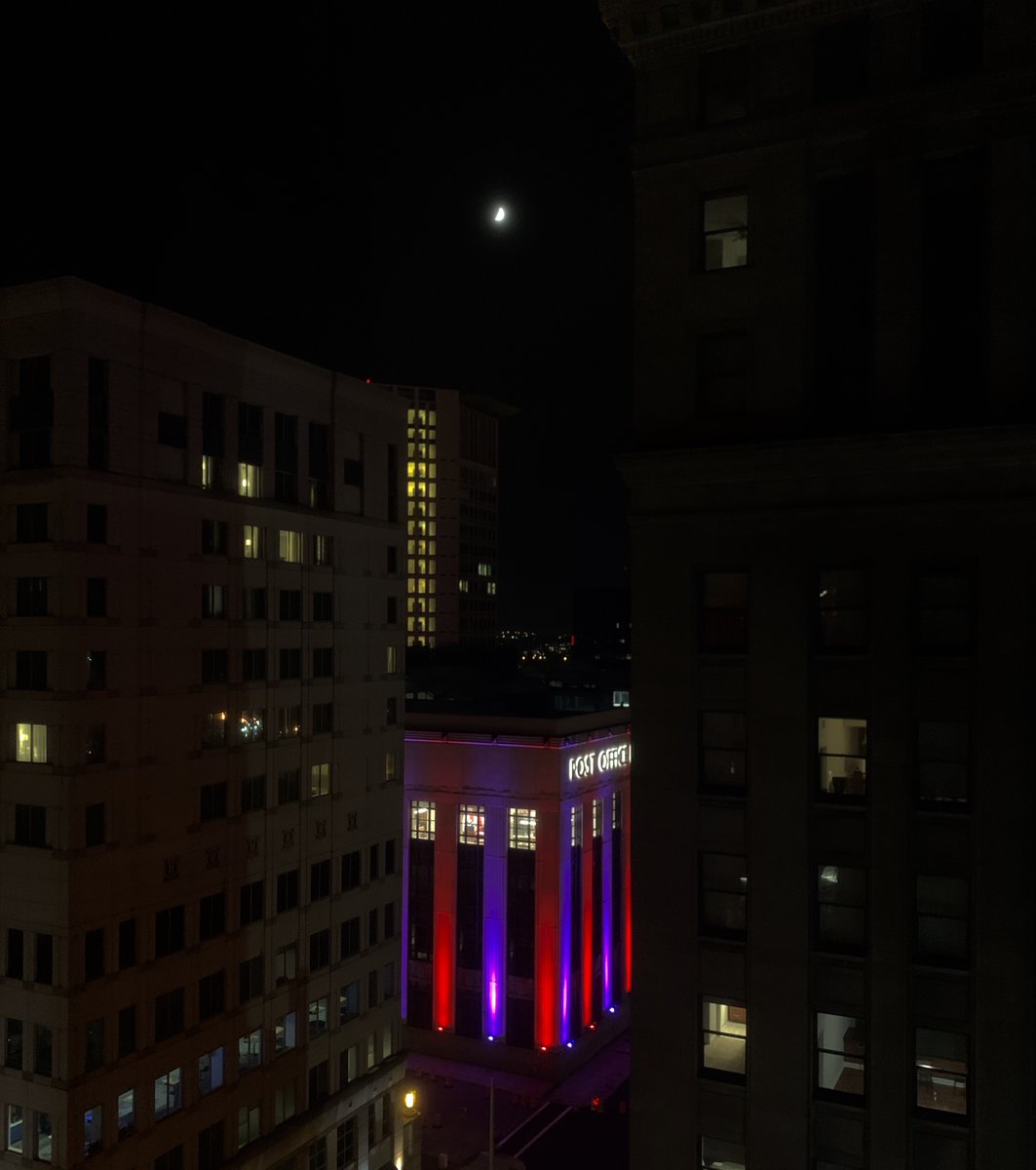 Our colors lit the night Saturday to honor children, families, and staff of CCH. Our sincere gratitude to <a href="/TowerLightsCLE/">Terminal Tower CLE</a>, as well as the Post Office, 668 Euclid, and any others who took the time to say WE ARE WITH YOU -YOU ARE NOT ALONE!