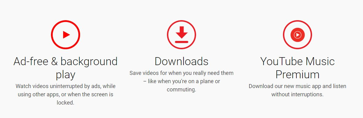 4. Yt PremiumAlso, you can have a FREE trial of 1 month. I put below some basic information about the premium accounts.From what I see here...paying for YT Premium Account also offers you the 'premium' access for YT Music AND Google Play Music!!(BUT PLEASE VERIFY THIS BEFORE)