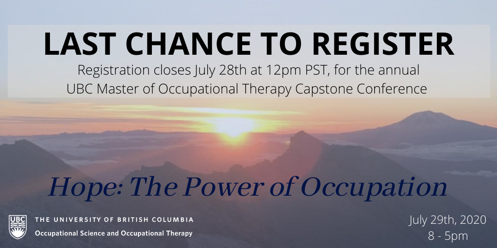 UBCOSOT's tweet photo. The 15th annual Capstone Conference is this Wednesday! Registration closes tomorrow (Tuesday, July 28) at noon. Please visit https://t.co/MXPAqIE3iZ to register and find out more about this year's event.
Information on accessing the event will be sent to all registrants tomorrow. https://t.co/stW4NH5tkG