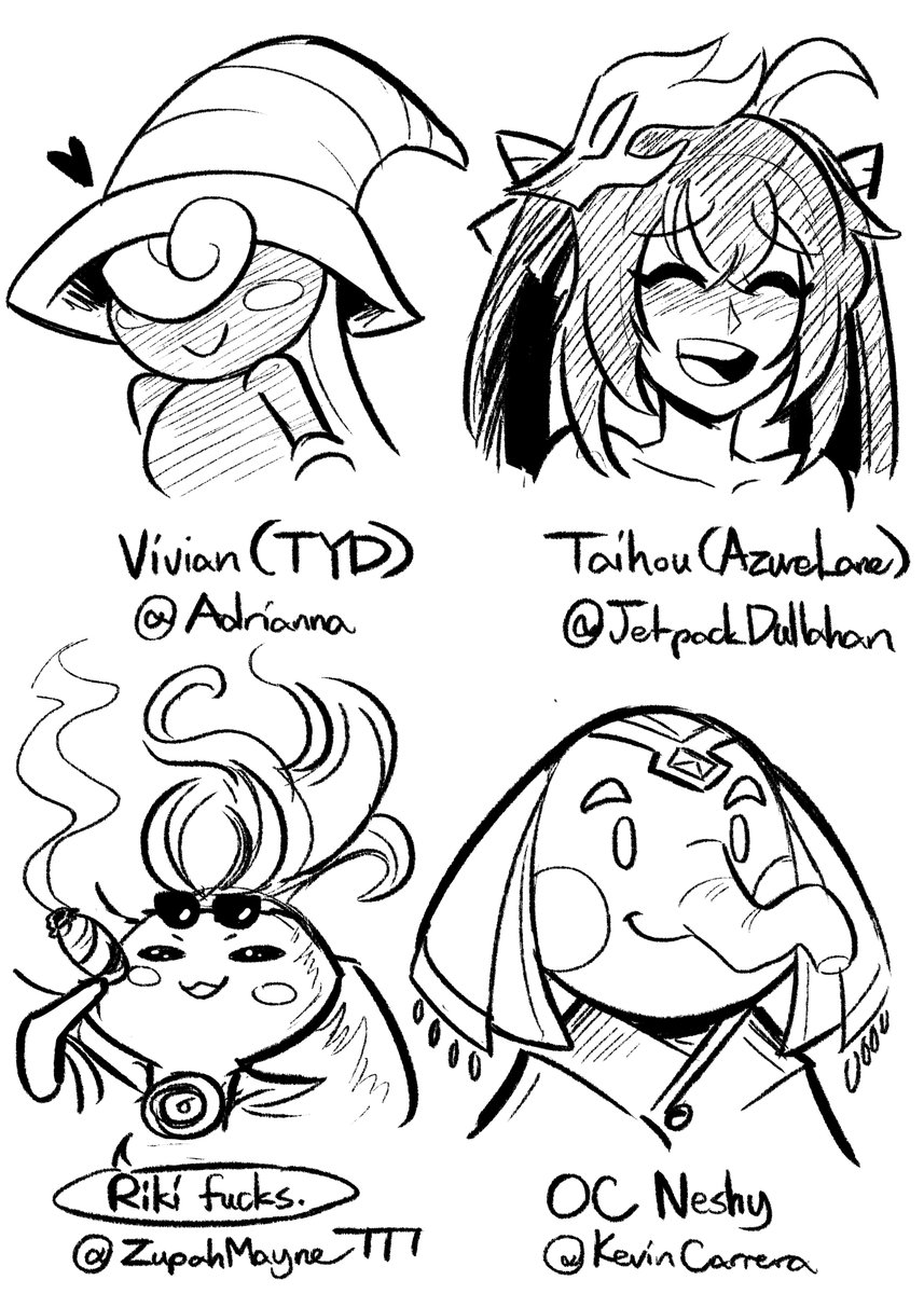 Some misc patreon headshots for the month (1/2) 
