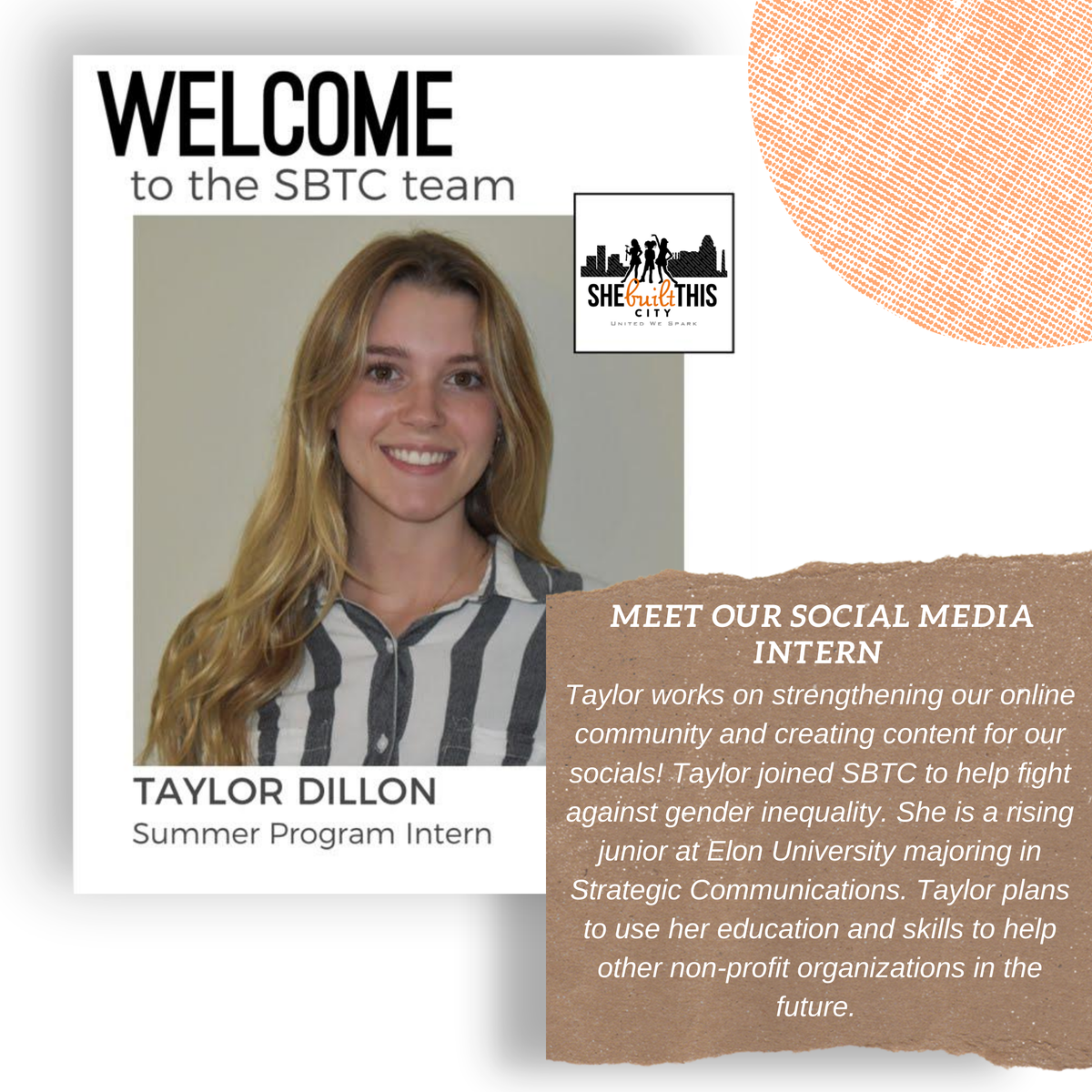 SheBuilThisCity's tweet photo. We would like to introduce you all to our new interns Sierra and Taylor. We are so lucky to have them on the team!
 #SBTC #womeninconstuction #womenintrades #WomenSupportingWomen #womenempowerment #internship https://t.co/16z0Eh9wfC