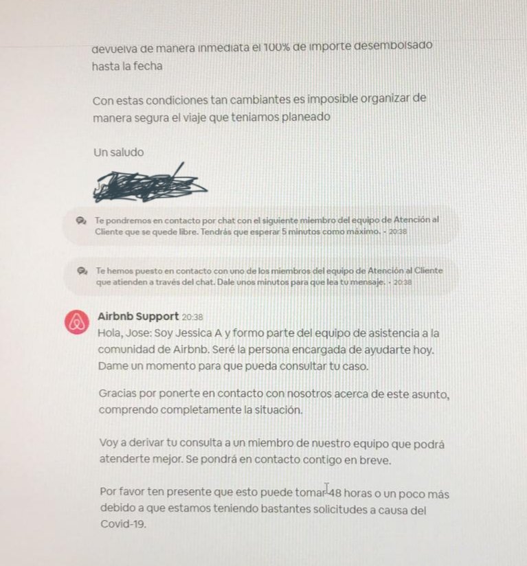 JuanCFierro's tweet photo. @airbnb_es TOMADURA DE PELO ABSOLUTA! Tras varias solicitudes para cancelar 1 viaje a Escocia y devolución de la reserva debido al #COVIDー19 ylas restricciones y cuarentenas impuestas a turistas españoles, @airbnb_es sigue sin dar respuestas claras, VERGUENZA DE SERVICIO!! https://t.co/LSqRfPFG3i