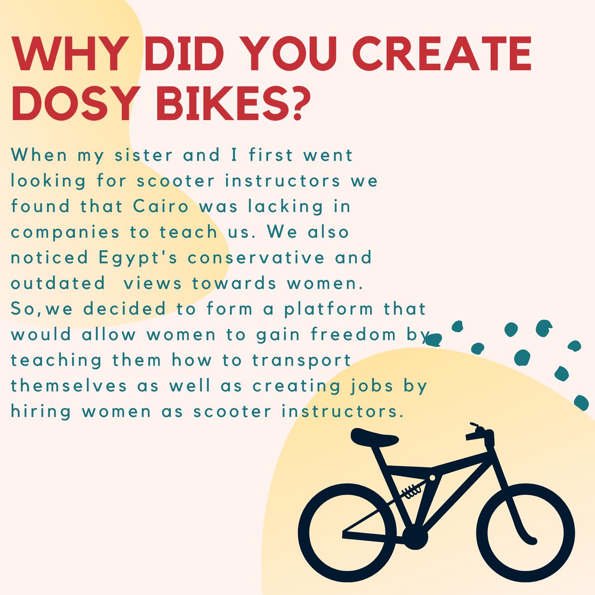 StandThs's tweet photo. Today STAND leaders had an interview with Meena Farouk from Dosy Bikes. We talked about Dosy’s empowerment of women and its positive impact on the environment. Check out all the details on our Instagram! https://t.co/FZlMRpvD3L