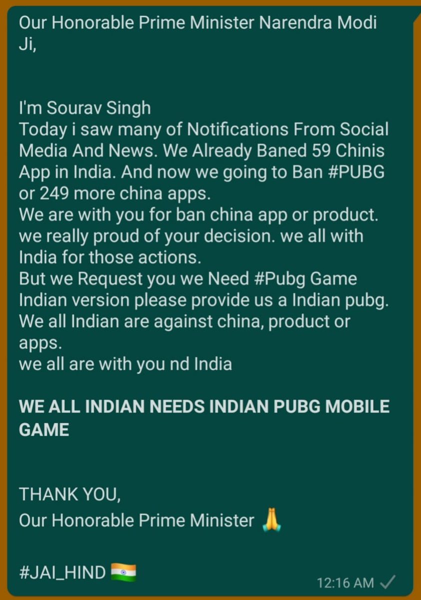 DebnathDeepa's tweet photo. @narendramodi @PMOIndia @AmitShah our Respected Prime Minister 🙏 #PUBGMOBILE #PUBG #pubg_In_India https://t.co/spB9cQSw8r