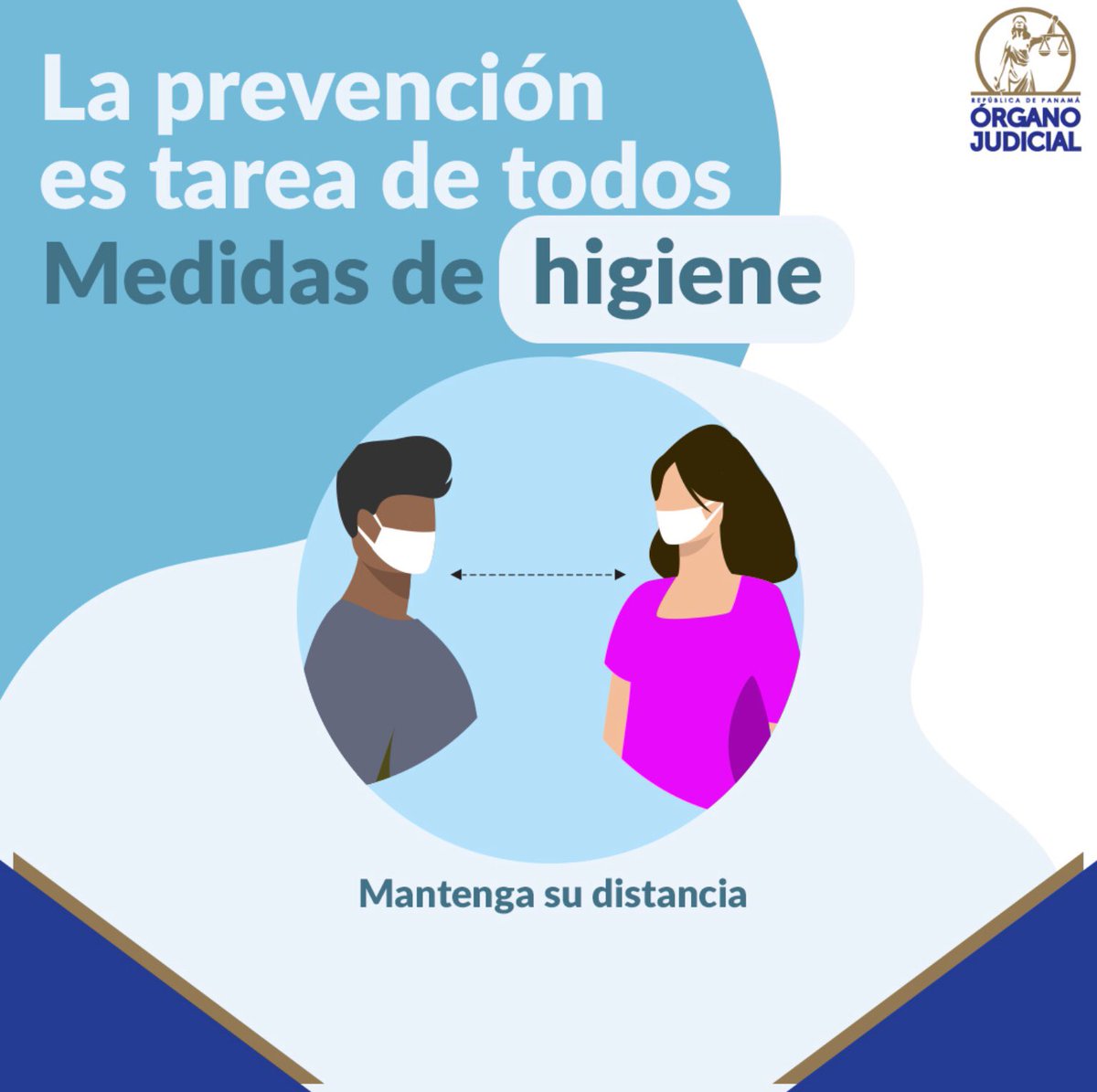 Practiquemos el autocuidado y la corresponsabilidad manteniendo distancia física de dos metros con otras personas.