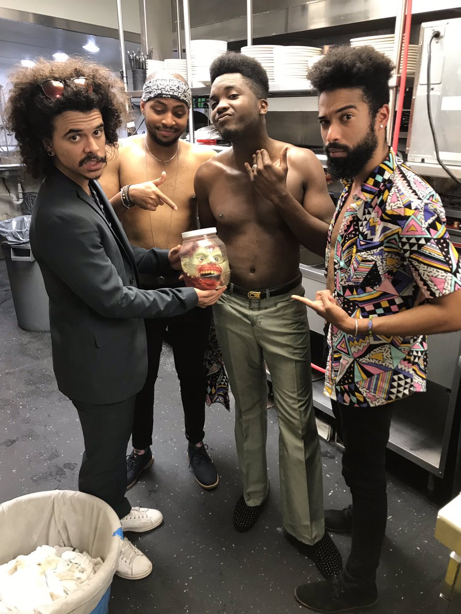 CimafunkOficial's tweet photo. “Preparing some grub after the concert. Ocean Mist, RI.” 
________________________________
#tourlife #missingtheroad #cimafunk #afrocubanfunk #estoesloquehay https://t.co/MGmZvUDzAG