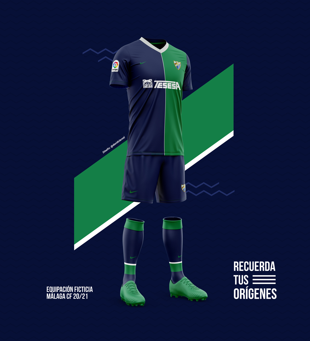 claronauta's tweet photo. Tenemos un año duro por delante. He diseñado una campaña ficticia con la 2ª equipación del @MalagaCF incluida. ¿Os gusta? 😬 Así la imagino yo, por soñar que no quede. #Nopedimostanto #Malagacf #Malaga #vamosmalaga https://t.co/QuYhII2aBs