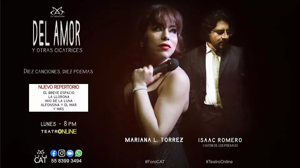 Iromerohern's tweet photo. Hoy #Lunesbohemio en #ForoCAT les presentamos este recital con 10 poemas de Pizarnik, Girondo, Cortázar, entre otros, en la voz de Isaac Romero, y 10 estupendas canciones con Mariana L. Torrez.
Donativo: $30, $40 o $50.
Informes y reservaciones al 55 8399 3494.
#QUEDATEENCASA https://t.co/HFk0TpmC71
