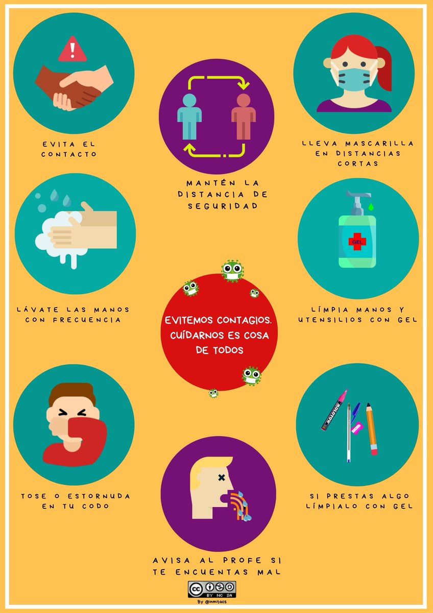inmitacs's tweet image. He hecho estos carteles para prevenir el contagio del coronavirus en los centros docentes.
Creo que los vamos a usar poco tiempo,🙄,pero por si os es útil,podéis descargarlos aquí.
scribd.com/document/47058…
#educación #ClaustroVirtual